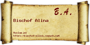Bischof Alina névjegykártya